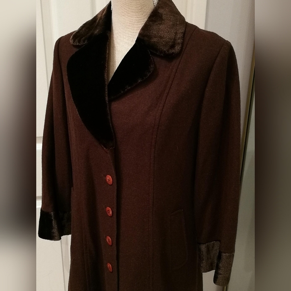 Vintage wool coat women size S-M - Picture 2 of 10